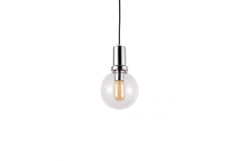 Lampada a sospensione di design moderno a sfera in vetro DORITO D15 Cromo Lampada a sospensione di design moderno a sfera in vetro DORITO D15 Cromo