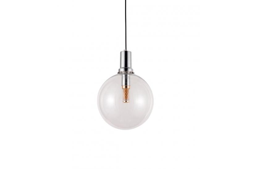 Lampada a sospensione di design moderno a sfera in vetro DORITO D25 Cromo