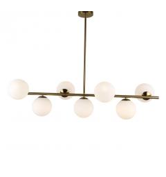 Lampadario a sospensione di design moderno FREDICA W7 Ottone