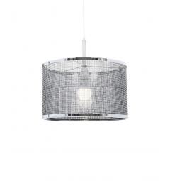 Lampadario moderno a sospensione in tessuto con perline cromato LINA W2