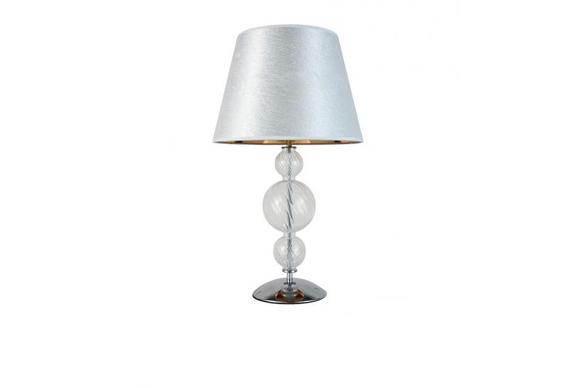 Lampada da tavolo comodino elegante originale MURANEO paralume argento