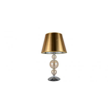 Lampada da tavolo o comodino elegante originale MURANEO paralume oro