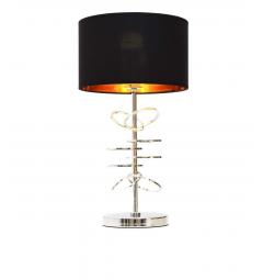 Lampada da tavolo comodino glamour MILARI Nero-Cromo