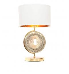 Lampada da tavolo comodino glamour MONTERONI Bianco-Oro