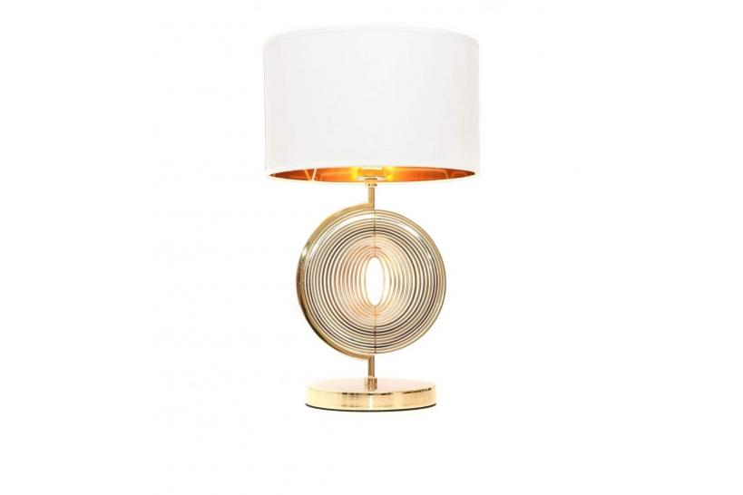 Lampada da tavolo comodino glamour MONTERONI Bianco-Oro Lampada da tavolo comodino glamour MONTERONI Bianco-Oro