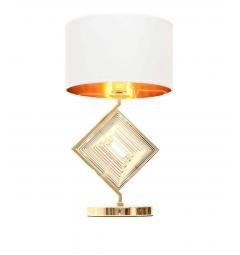 Lampada da tavolo comodino glamour BENARDI Bianco-Oro