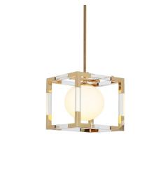 Lampadario a sospensione moderno di design a sfera in gabbia oro BOSCO W1