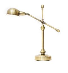 Lampada elegante da tavolo scrivania in stile classico colore ottone in metallo CANDINO.