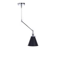 Lampadario a sospensione stile industriale cromo con nero TERI W2