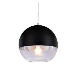 Lampada a sospensione di design a sfera in vetro VERONI D30 Nero