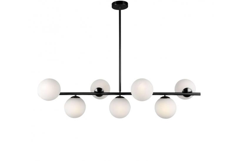 Lampadario a sospensione di design moderno FREDICA W7 Nero