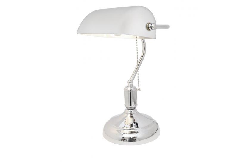 Lampada ministeriale argento con finitura cromata Lampada ministeriale argento con finitura cromata