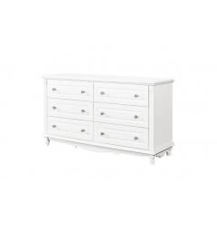 cassettone bianco legno 6 cassetti stile provenzale
