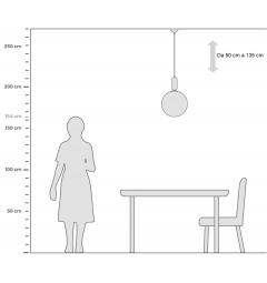 Lampada a sospensione design a sfera in vetro colore bianco ORITO D30 - Arrediorg