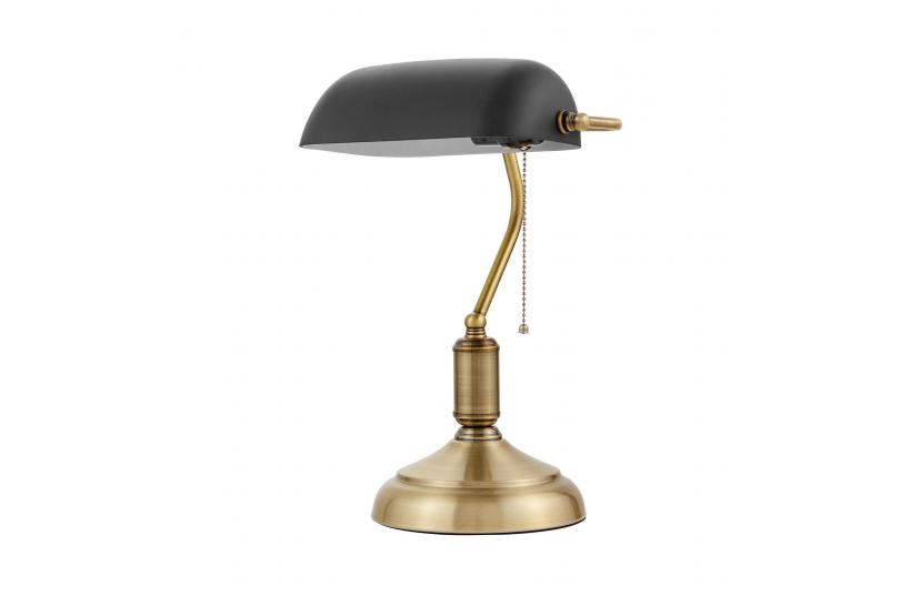 Lampada da tavolo da scrivania stile Banchiere Ministeriale in colore Nero Lampada da tavolo da scrivania stile Banchiere Ministeriale in colore Nero