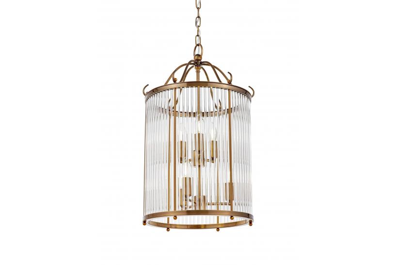 Lampadario di design moderno in ottone e vetro BOSTON W6