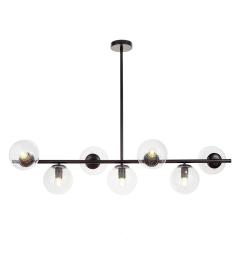 Lampadario a sospensione di design moderno sfere in vetro FREDICA W7 Nero