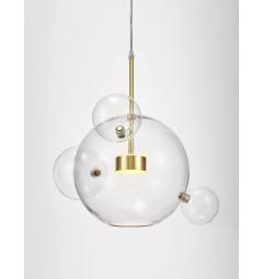 Lampada a sospensione a led con 4 bolle di vetro NERONI W4 Oro