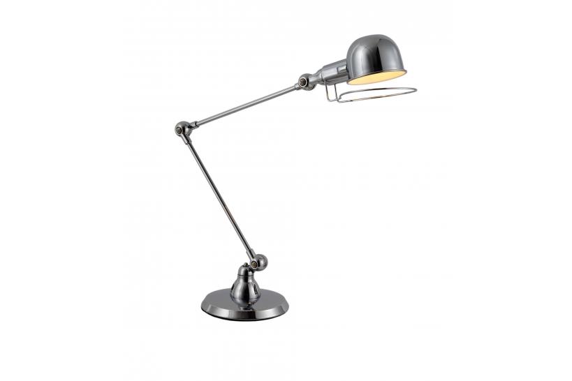 Lampada da tavolo o scrivania con braccio regolabile in metallo colore cromo GLORIA W2
