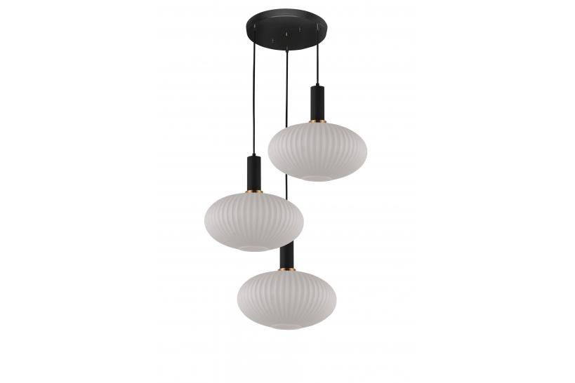 Lampada da terra di design con 3 mensole struttura in metallo nero