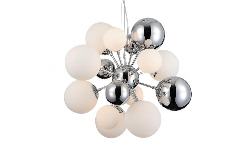 Lampadario a sospensione di design moderno 10 luci a sfere in vetro GALAKSIDA W10