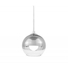 Lampada a sospensione di design a sfera in vetro VERONI D15 Cromato