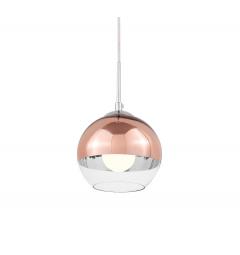 Lampada a sospensione di design a sfera in vetro VERONI D15 Oro Rosa