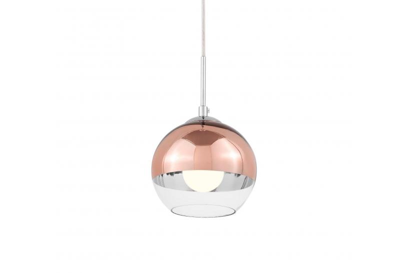 Lampada a sospensione di design a sfera in vetro VERONI D15 Oro Rosa Lampada a sospensione di design a sfera in vetro VERONI D15 Oro Rosa