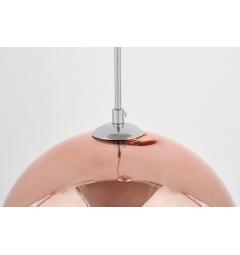 Lampada a sospensione design a sfera in vetro colore Oro Rosa e trasparente Veroni D30