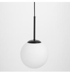 Lampada a sospensione di design moderno FREDICA D20 Nero vetro bianco opaco