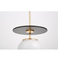 Lampada a sospensione di design moderno DALTONA W1 Nero Oro particolare attacco paralume