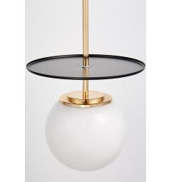 Lampada a sospensione di design moderno DALTONA W1 Nero Oro particolare paralume