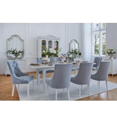 vendita soggiorno completo mobili provenzali bianchi con sedie