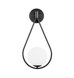 Lampada da parete design moderno nera FORNERI D15