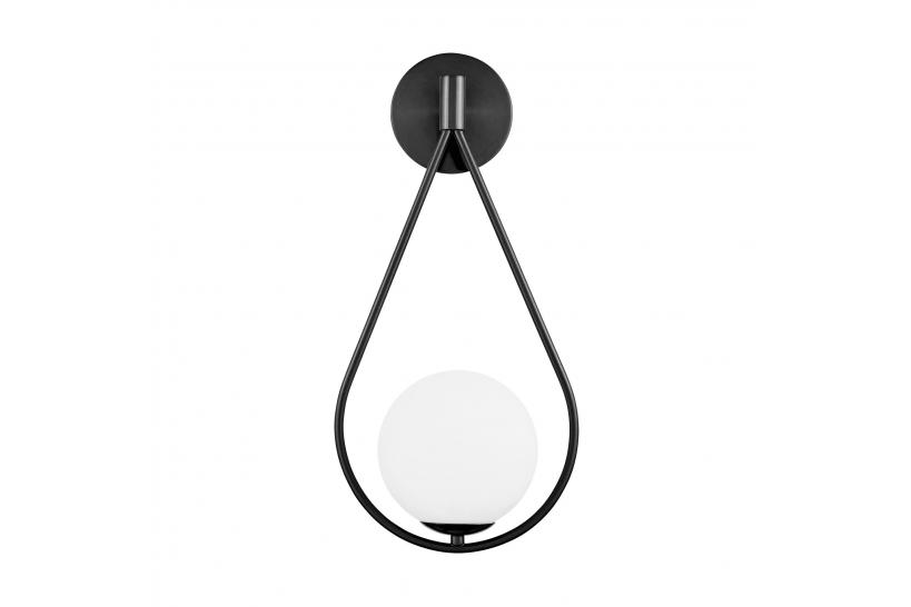 Lampada da parete design moderno nera FORNERI D15