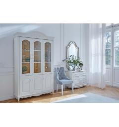 mobile credenza cristalliera legno bianco tre ante princess