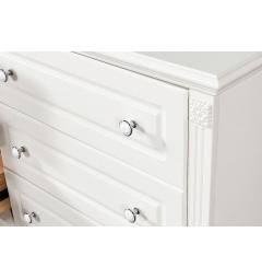 cassettone camera da letto legno bianco stile provenzale con pomelli