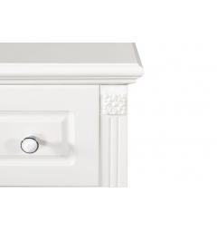 cassettiera con pomelli ceramica bianca