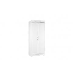 armadio con cornice decorativa in legno bianco princess