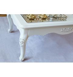 tavolino classici da salotto bianchi particolare decorazione