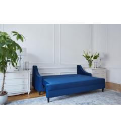 divano blu estraibile letto matrimoniale