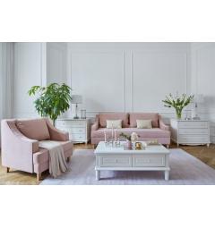 divano rosa cipria velluto tre posti arrediorg salotto