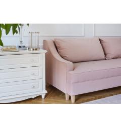 divano rosa cipria tre posti particolare velluto