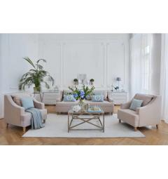 salotto collezione Coppelia con divani in velluto  beige