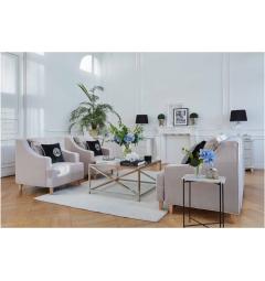 poltroncine country chic velluto beige