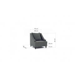 poltrone provenzali velluto grigio