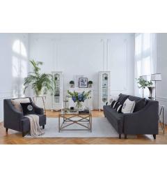poltroncine country chic velluto grigio