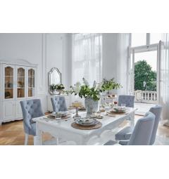 tavolo provenzale bianco allungabile salotto completo