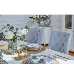 tavolo provenzale bianco allungabile particolare trapuntatura