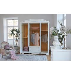 armadio bianco 4 ante in stile provenzale francese